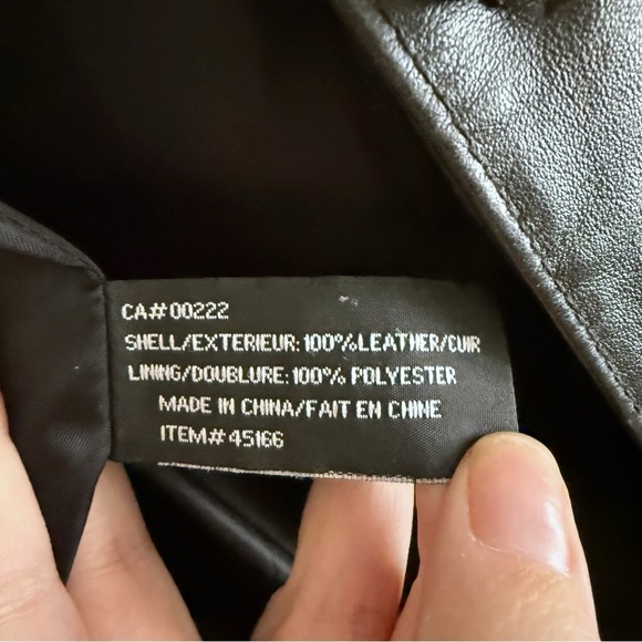 Vintage Black Leather Jacket Size 16 - Picture 5 of 6